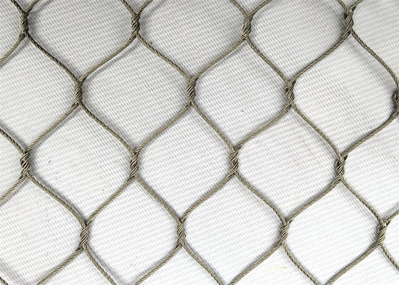 Hayvan Kafesleri için 2 Mm 50mm X 90mm Paslanmaz Çelik Halat Mesh